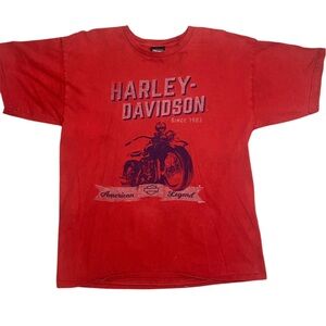 Harley Davidson Red Short Sleeve T-Shirt Size Men’s L Pueblo, Co